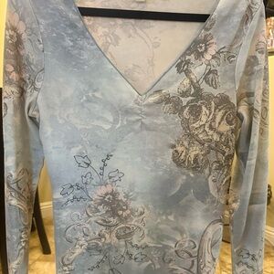 Xcit USA size M. Studded Floral Artsy print.